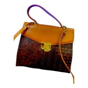 Vintage Escada Satchel Crossbody with Top Handle